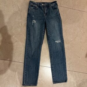 Sincerely Jules Dark Blue Straight Leg Jeans